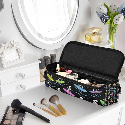 Bolsa organizadora de viaje para herramientas de cabello con almohadilla resistente al calor, impermeable, para planchas, rizadores y secadores miniatura 7