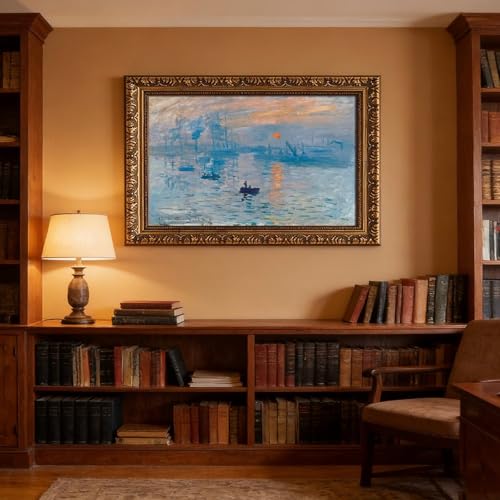 Toile Impression soleil levant Monet : décoration murale bureau - 5