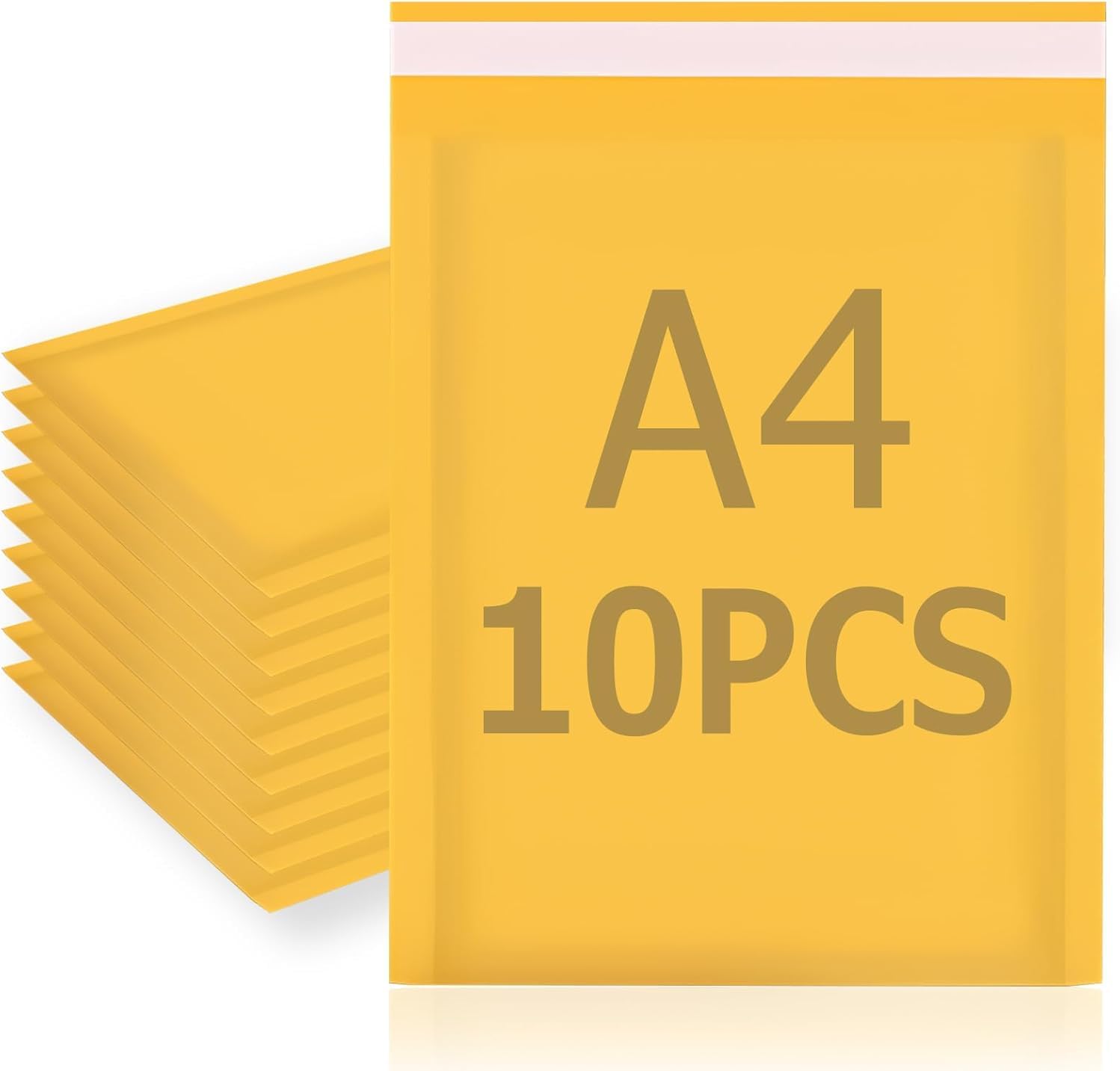 Large Padded Envelopes A4, 10 Pack Bubble Wrap Envelope, Jiffy Bags, Padded Postage Bags for Secure Mailing/Packaging/Shipping (Yellow)