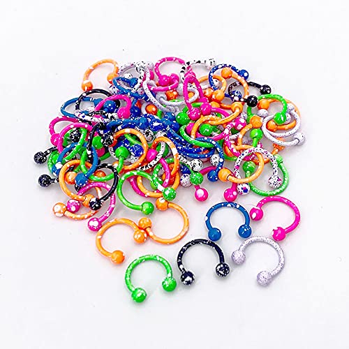 20 Pieces 16G Stainless Steel Horseshoe Septum Piercing Nose Rings Hoop Tragus Cartilage Retainer Body Piercing Jewelry2
