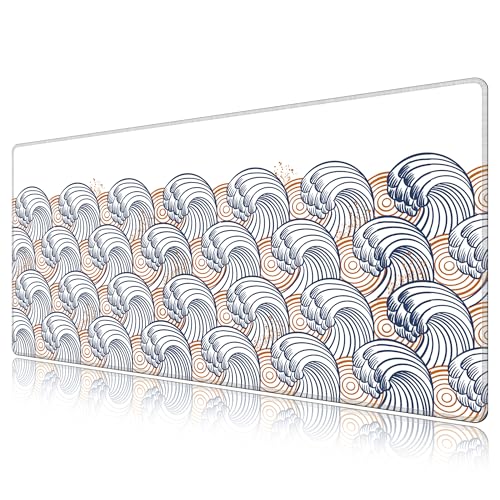 Tapis de souris large LL-COEUR en tissu lisse de haute densité 80x40cm