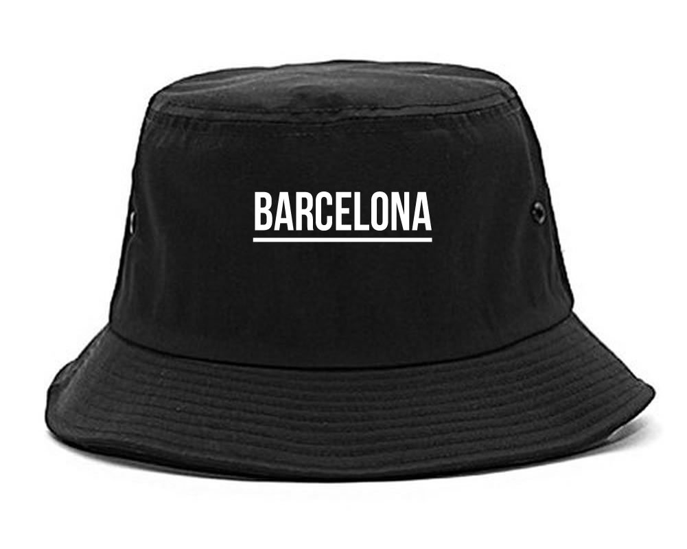 Kings Of NY City of Barcelona Spain Simple Underline Adult Unisex Bucket Hat Black
