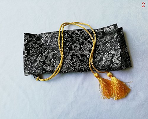 yubo Very Beautiful Silk Samurai Sword Sword Bag Made in China (Black, j2, 53.14in,)