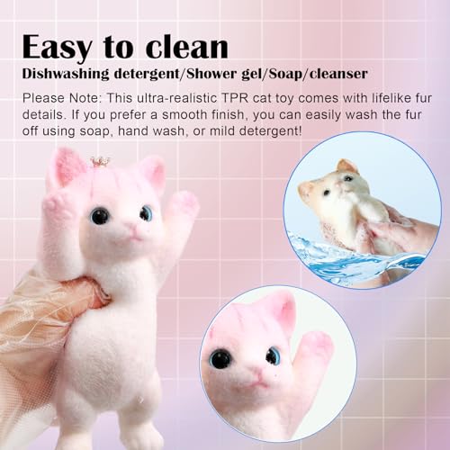 Image of Big Hand Painted Cat Squishy Toys,Large Cute Ultra Soft Kitty Squeeze Fidget Toys for Stress Relief ,Kawaii Squishies Sticky Animal Toys for Adults Kids,Decompression Sensory Balls Toys for Autism
