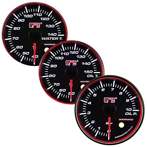 Amazon.co.jp: オートゲージ AUTOGAUGE 水温計 油温計 油圧計 3点