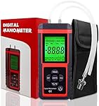 Ehdis Manometer Gas Pressure Tester Digital Air Pressure Meter Differential Pressure Gauge HVAC Gas Pressure Tester