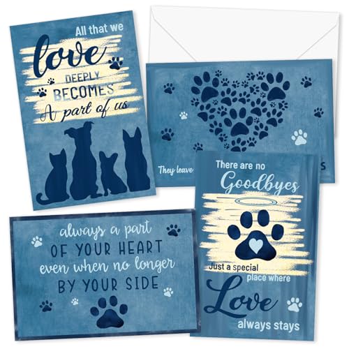 Cartes de condoléances chien rétro bleu pour apaiser le cœur d'un ami