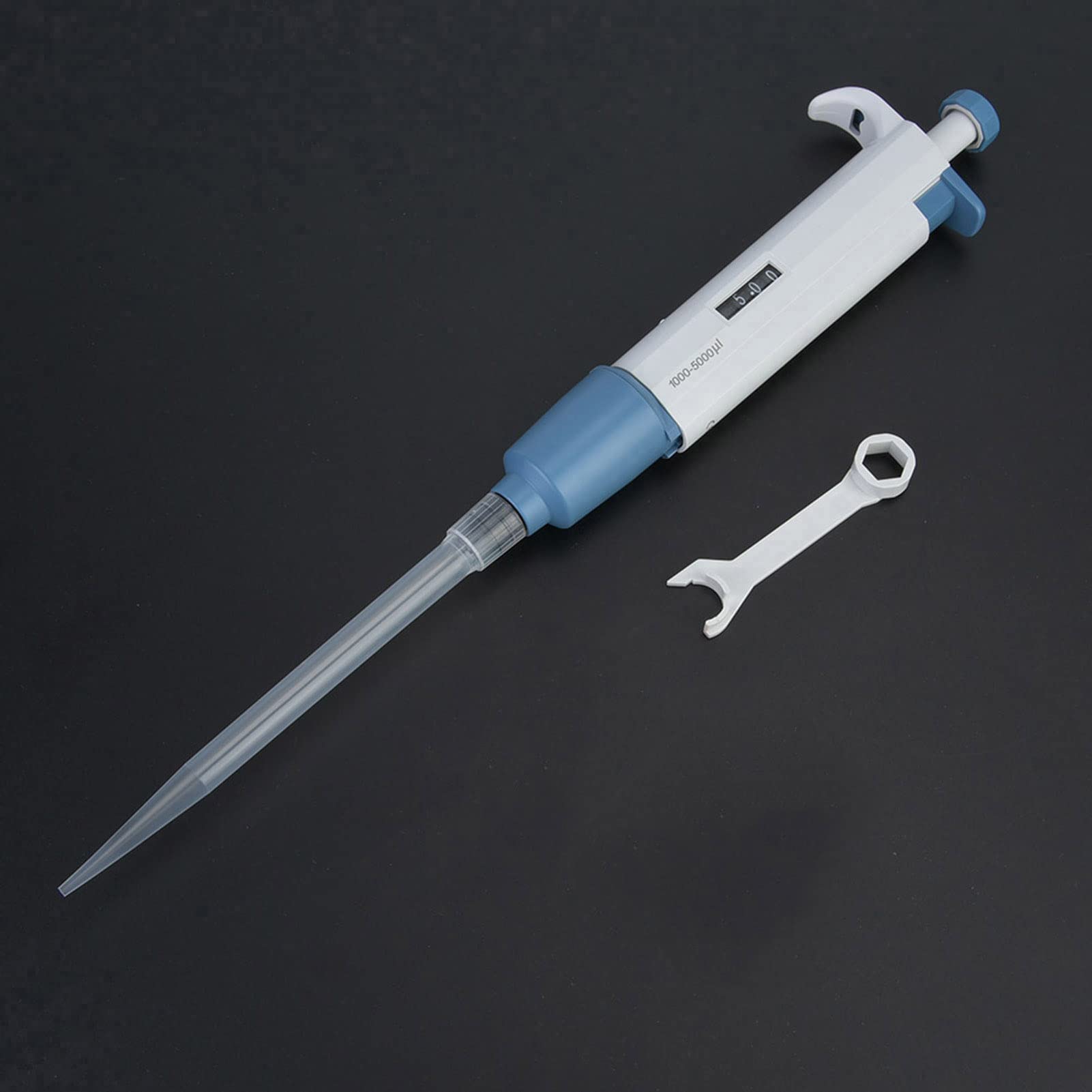 Micropipetta a Volume Variabile, Micropipetta 1000-5000ul Micropipetta a Volume Manuale Regolabile M5000 per Pipette Laboratorio, Mediche, Monocanale