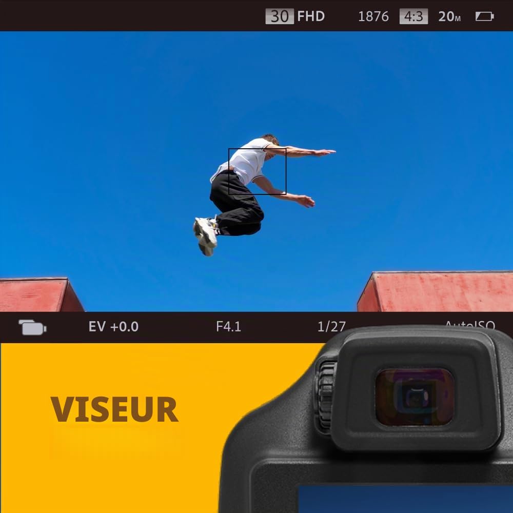 Kodak PIXPRO AZ653 BK Appareil Photo Bridge 20MP CMOS – Zoom Optique 65x, Écran 3.0" LCD, EVF, WiFi, Vidéo 1080p FHD, Stabilisation OIS, Batterie Li-ION, HDMI, USB-C, SDXC