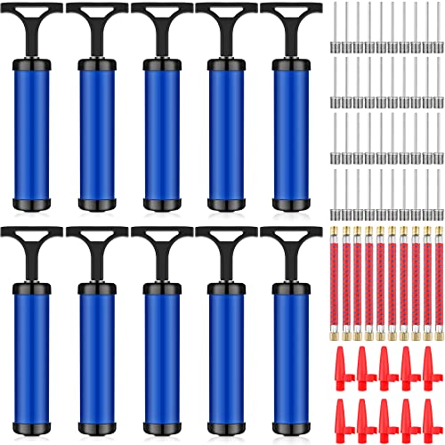 Reginary 10 Pcs Ball Pump for Sports Balls Pump with Needle and Extension Hose Bulk for Basketball...