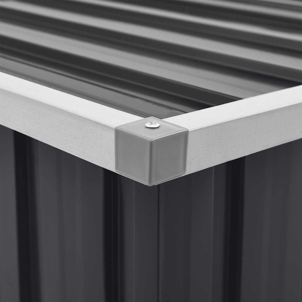 Close-up of a protective corner on the vidaXL Garden Storage Box, designed to enhance safety and prevent damage.