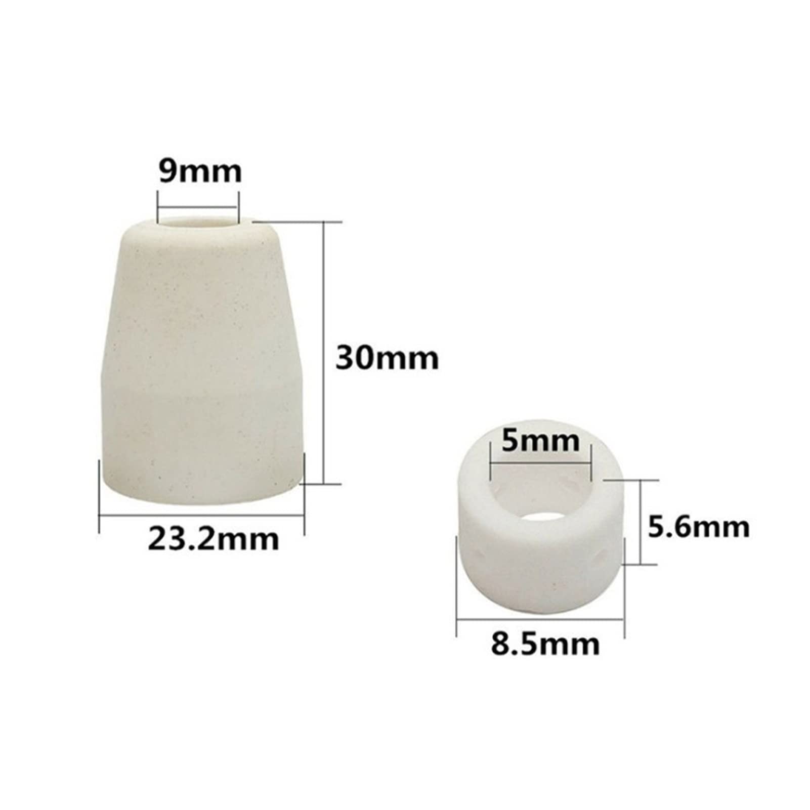 6 5pcs Wskazówki dotyczące cięcia plazmy powietrznej dla Cut-40 Cut-50 Pierścienie wirujące elektrody elektrody kubki L-G-40 PT-31 Materiały eksploatacyjne