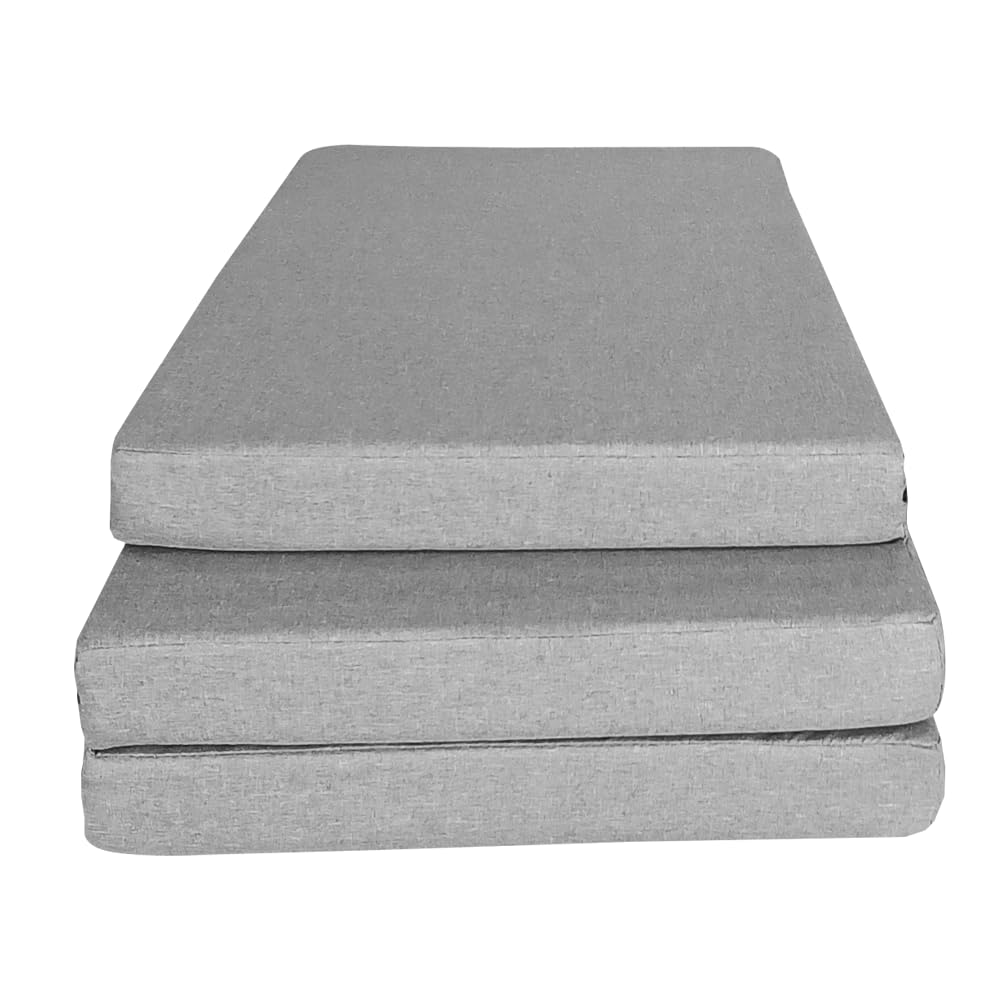 Colchón Plegable con Viscoelástica para Renault Trafic, Opel Vivaro y Nissan Primastar (2002-2014) - Combi/Passenger/Spaceclass -155x190x8 cm Color Gris