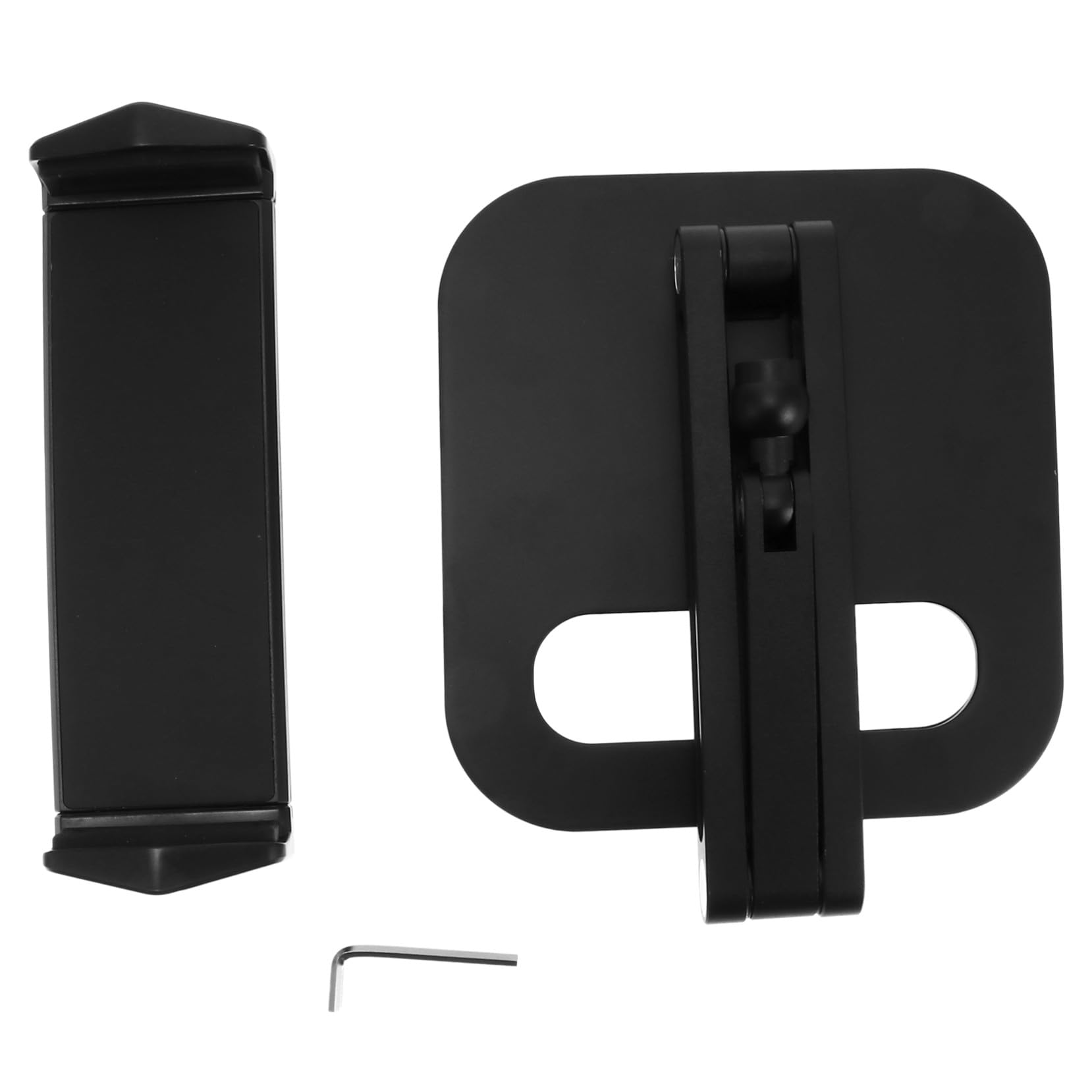 OSALADI Supporto per Tablet e Telefono Regolabile da Scrivania Nero | Lega di Alluminio e Tpu, Stabile e Antiscivolo, per Video e Dirette, Pieghevole