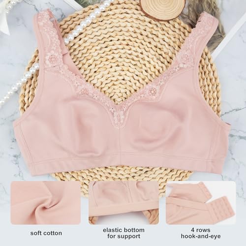 Image of sheroine Plus Size Soft Cotton Wirefree Ultrathin Unpadded Bra