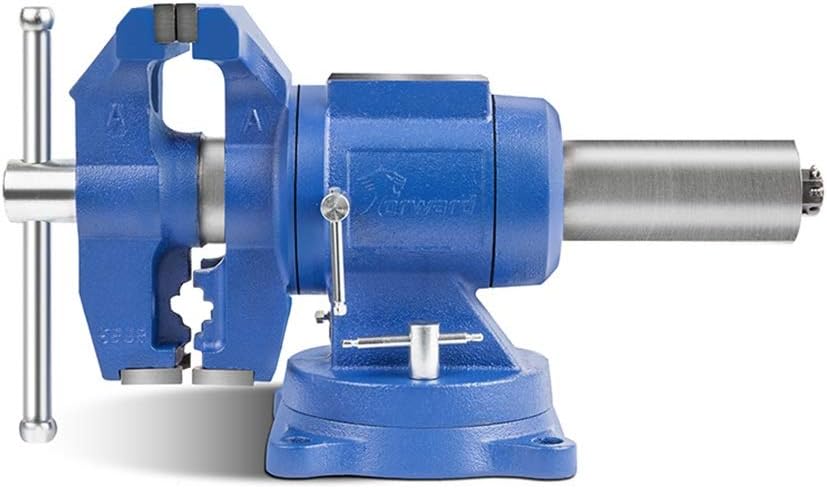 Forward HY-DT150B-6IN Heavy Duty Bench Vise 360-Degree Swivel Base and Head with Anvil (6") & Forward Soft Vise Jaws, 6" Magnetic Multi-Purpose Jaw Pads Cover