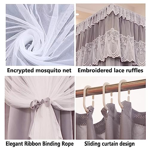 Mosquitera con dosel de encaje de 180x200cm cortinas decorativas para una habitación romántica 6
