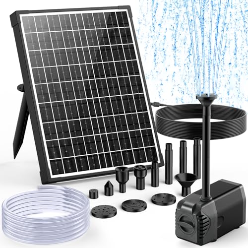 POPOSOAP 20W Solar Fountain Pump - 320GPH Pond Water Pump