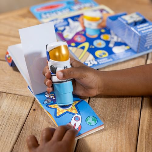 Image of Melissa & Doug Sticker Wow! Astronaut Bundle: 24-Page Activity Book, Refillable Sticker Stamper, Mini Pad, 500 Stickers, Arts and Crafts for Kids Ages 3+