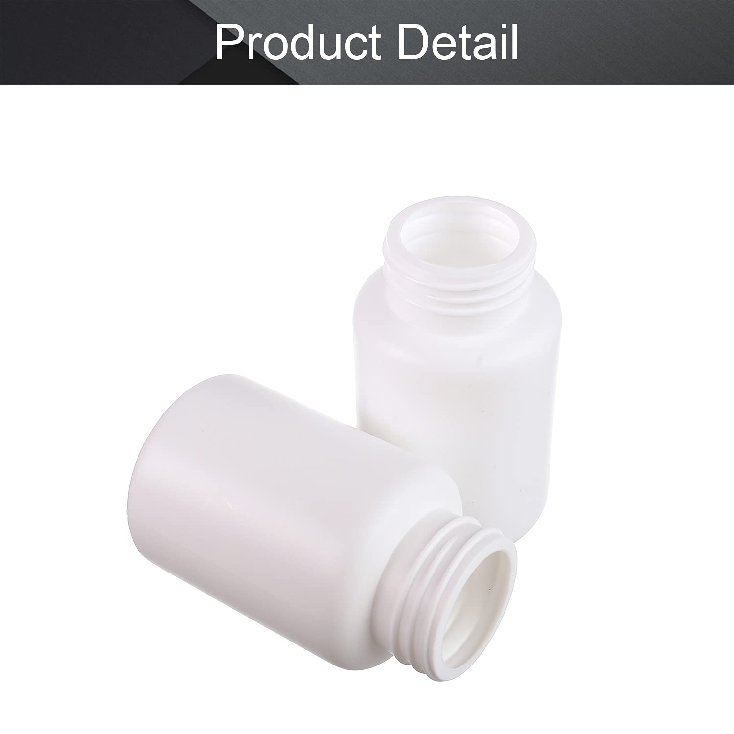 Othmro Lot de 20 bouteilles en plastique PE de 120 ml à large goulot de 28 mm pour échantillons de liquide avec bouchon pour magasins d'alimentation Blanc