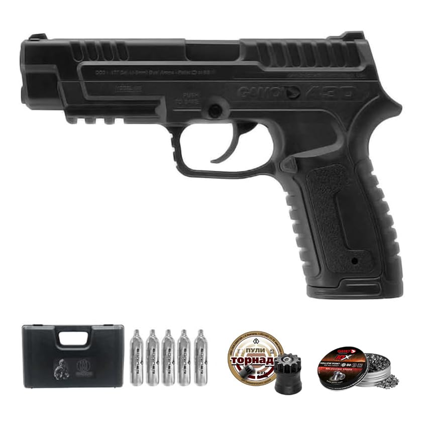 Pistola Gamo P-430 Dual Pack | Pistola de balines (munición Dual: perdigones y Bolas BB's) de hasta 150 m/s semiautomática (CO2) - 3.5 Julios
