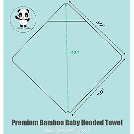 HIPHOP PANDA Hooded Towel - Rayon Made from Bamboo, Bath Towel with Bear Ears for Newborn, Babie, Toddler, Infant - Absorbent Large Baby Towel - Purple Penguin, 30 x 30 Inch