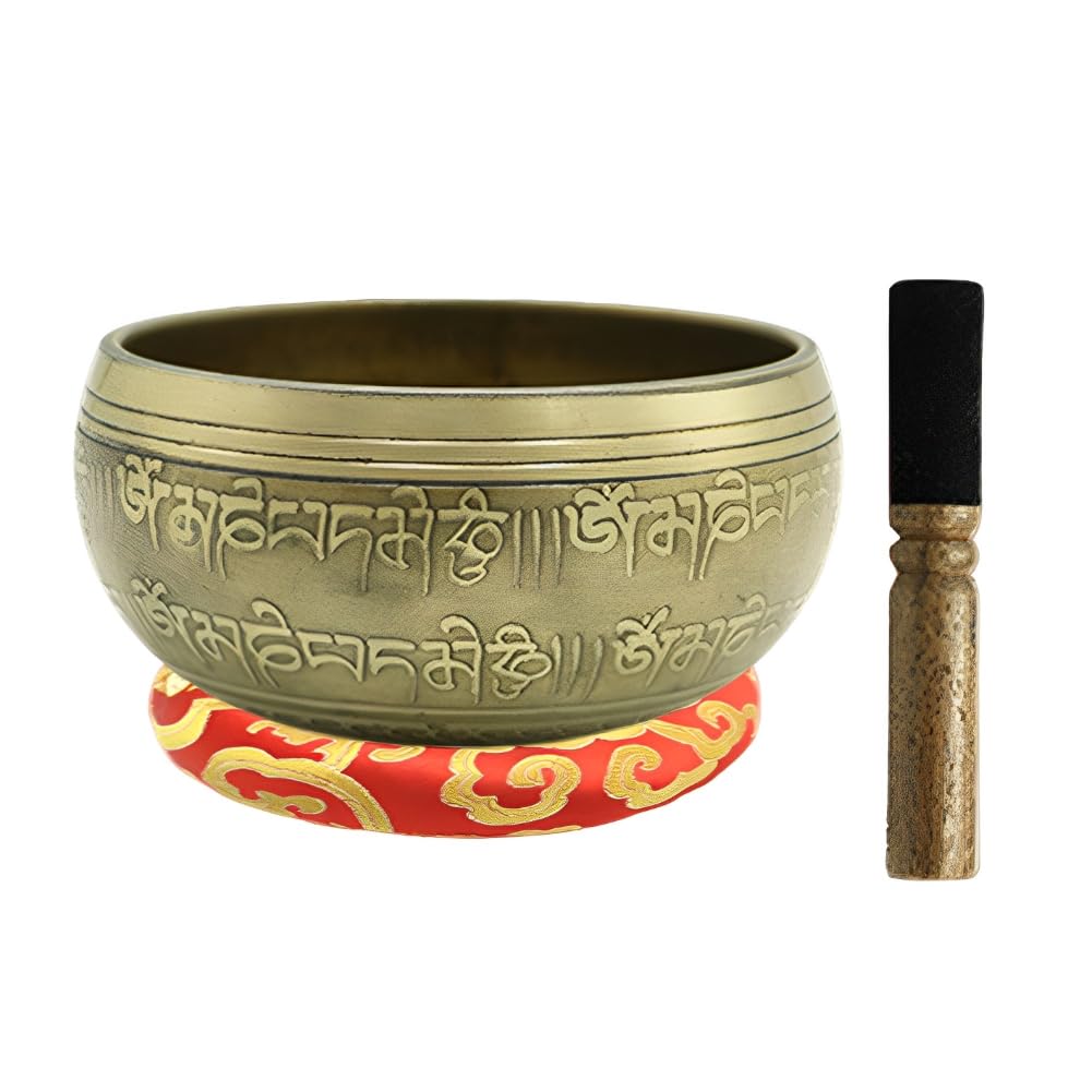 Set di campane tibetane per meditazione, fatta a mano, per yoga, attenzione e meditazione, campana tibetana per yoga, rilassamento, donne e uomini