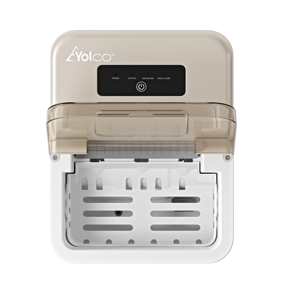 Yolco ICM1 - Macchina per cubetti di ghiaccio, design compatto, 10 kg in 24 ore, 12-24 V