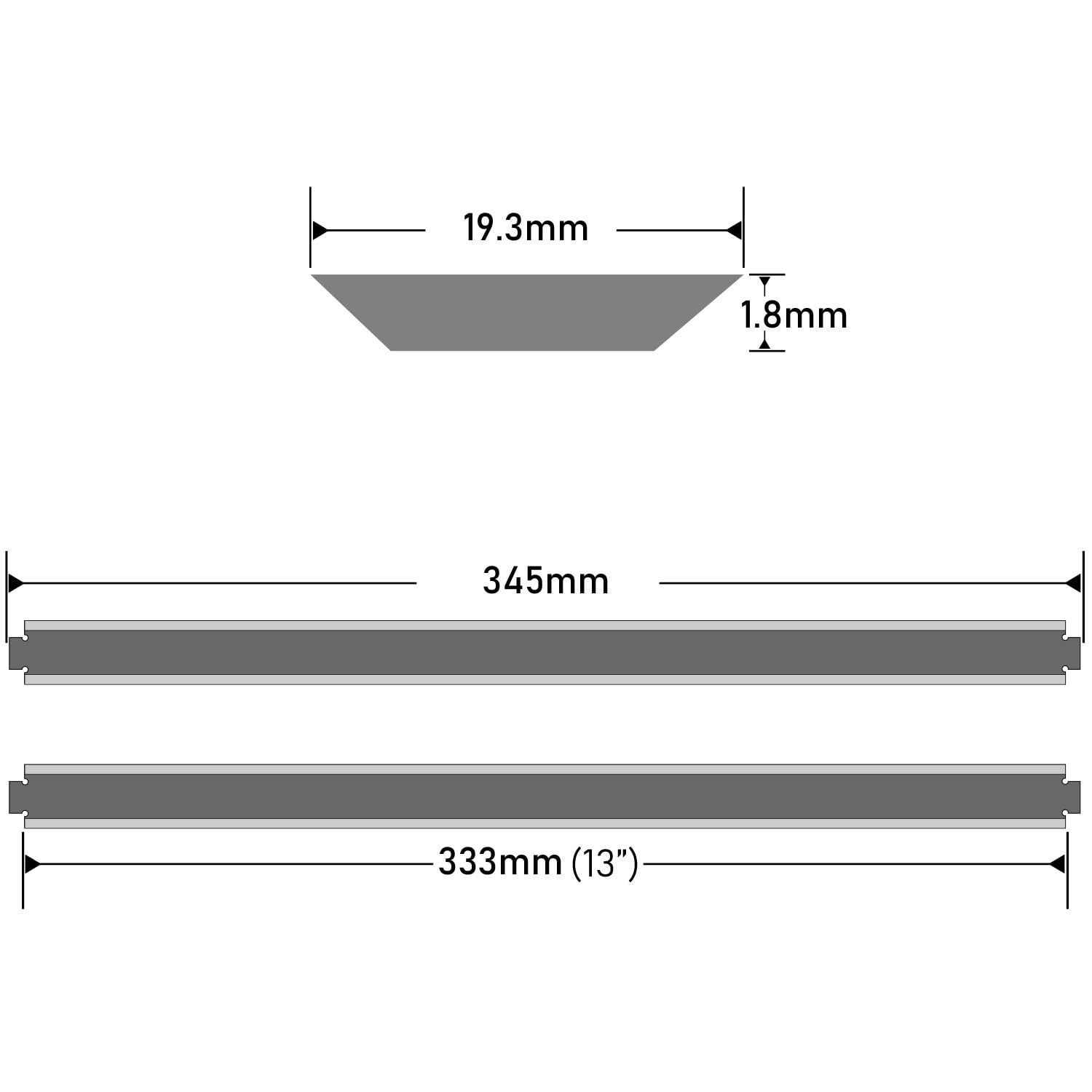 2 Cuchillas de cepilladora Madera 13 Pulgadas reemplazables HSS for TP1300 AP1301 AC8630