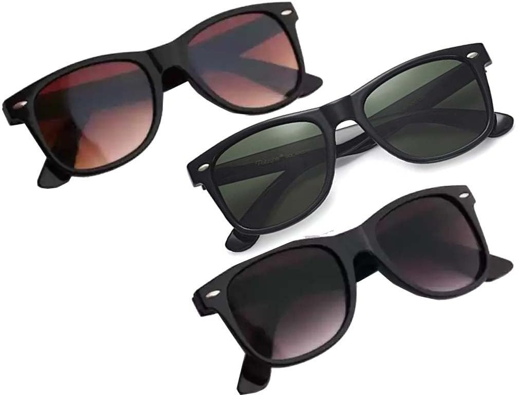 UV Protected Wayfarer Sunglasses for Men & Women | Stylish Full-Rim Cover Eyewear for Driving Cycling, Sports | Lightweight Flexible Optical Frame for All-Day Comfort & Selfies (Multi_color)-image-37