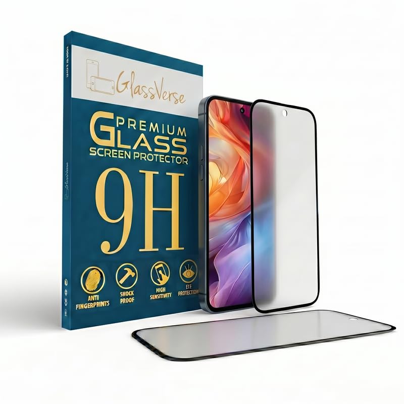 Image of GlassVerse D+ Matte Tempered Glass With 18H Hardness For Lava Blaze 3 5G (Pack Of 2) with Free Installation Kit Full screen Coverage - 6.56 inch