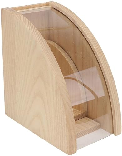 Hemoton Soporte de escritorio para el hogar, soporte de filtro de café delicado, soporte de papel de filtro de madera, contenedor de filtro de café