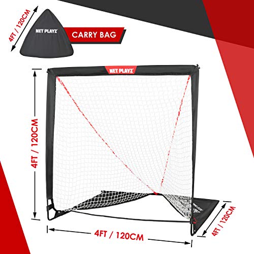 image for NET PLAYZ Kids Lacrosse Goal - Backyard Training, Practice & Exercise 