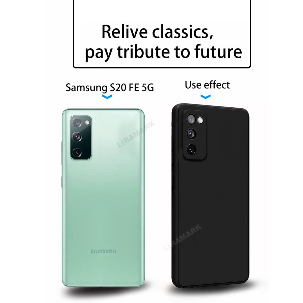 LIRAMARK Silicone Soft Back Cover Case for Samsung Galaxy S20 FE (Black) — Amazon image 3