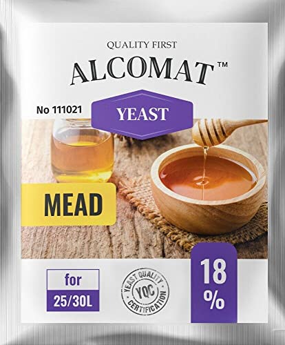 AlcoFermBrew Levure de hydromel 5g/25-30L - Alcomat | Levure Mead | Fermentation | Levure sèche | levure de vin | vente en gros de levure