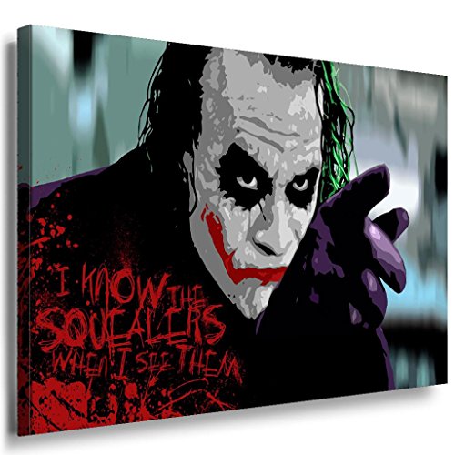 Joker I know the.. Lienzo LaraArt imágenes de diseño de cuadro de, 120 x 80 cm