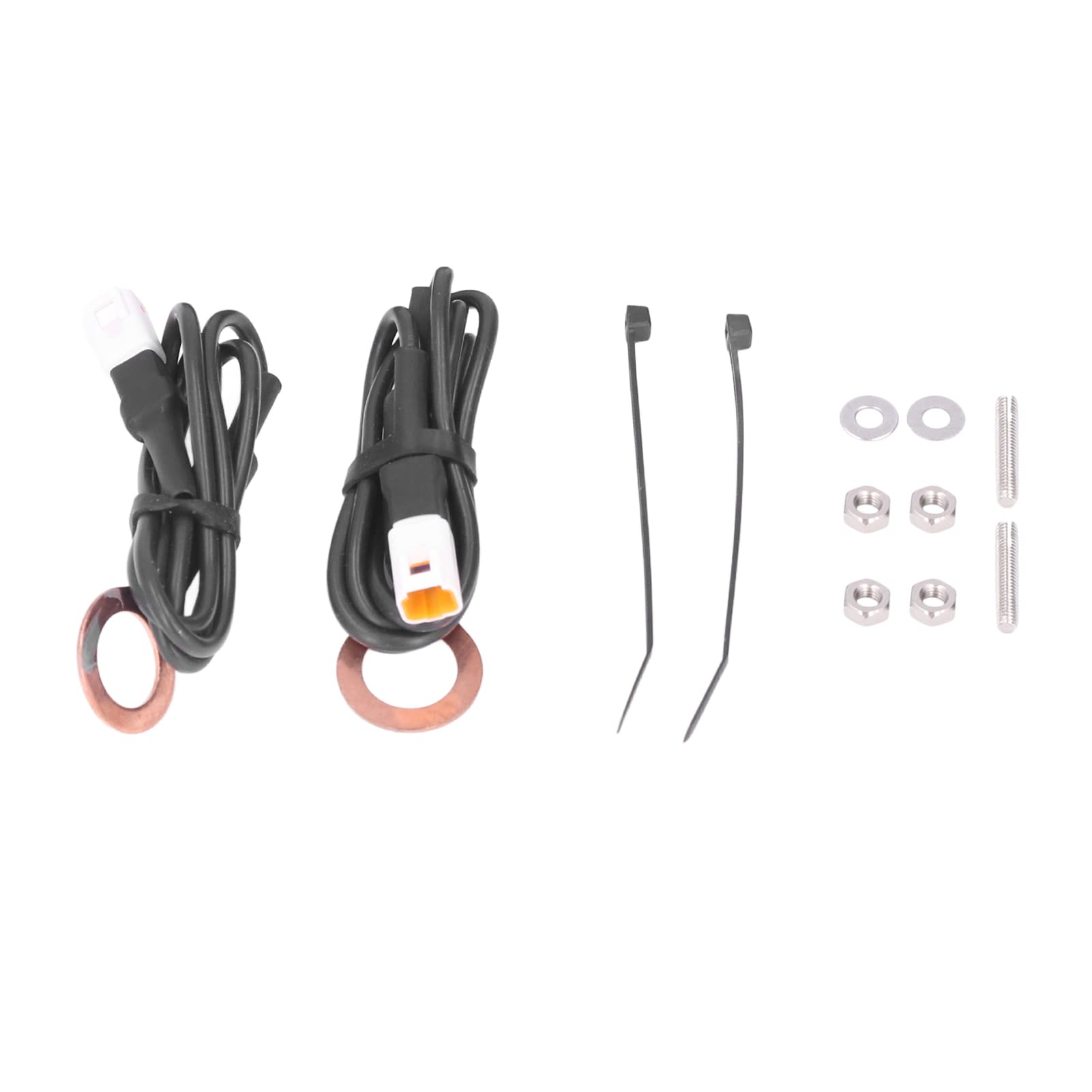 Indicatore Temperatura Motore, Termometro LCD a Doppio Canale Display Digitale Misuratore Temperatura Motore IP67 Termometro Retroilluminato Verde Impermeabile per Moto Barca ATV