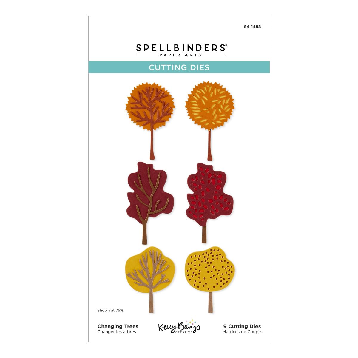 Changing Trees Etched Dies from The Autumn Archives Collection by Kelly Bangs