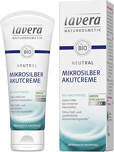 Lavera Akutcreme Neutral Mikrosilber mit Bio-Nachtkerze 3er Vorteilspack (3 x 75ml)