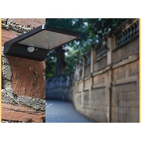 KIKIGOAL 36LED Solar Light Wall Light Outdoor Wall Light Garden Light Body Sensor Light (Black) Cover