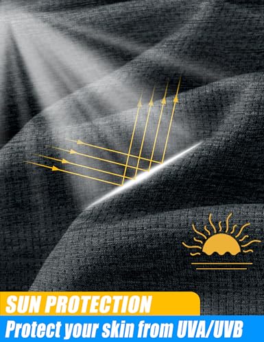 MAGCOMSEN Mens Sun Protection UPF 50+ Long Sleeve Shirt Quarter Zip Pullover Quick Dry Lightweight Fishing Running Rash Guard3