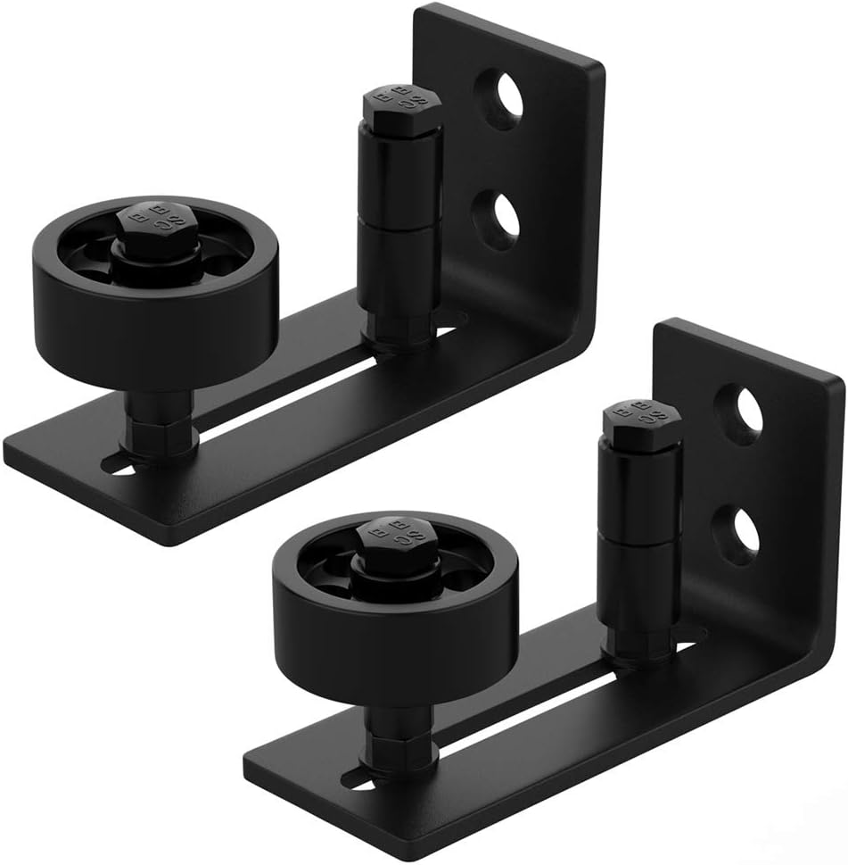 Commercial Door Products Black WINSOON Sliding Barn Door Floor Guide