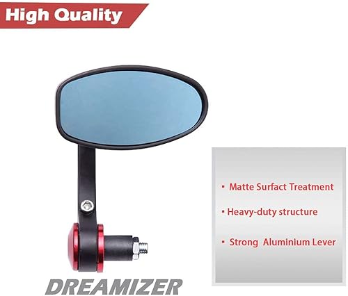 Vista 15 de DREAMIZER Espejos universales para barra de motocicleta de 7/8 pulgadas, espejo retrovisor trasero compatible con Honda Grom, Yamaha, Kawasaki