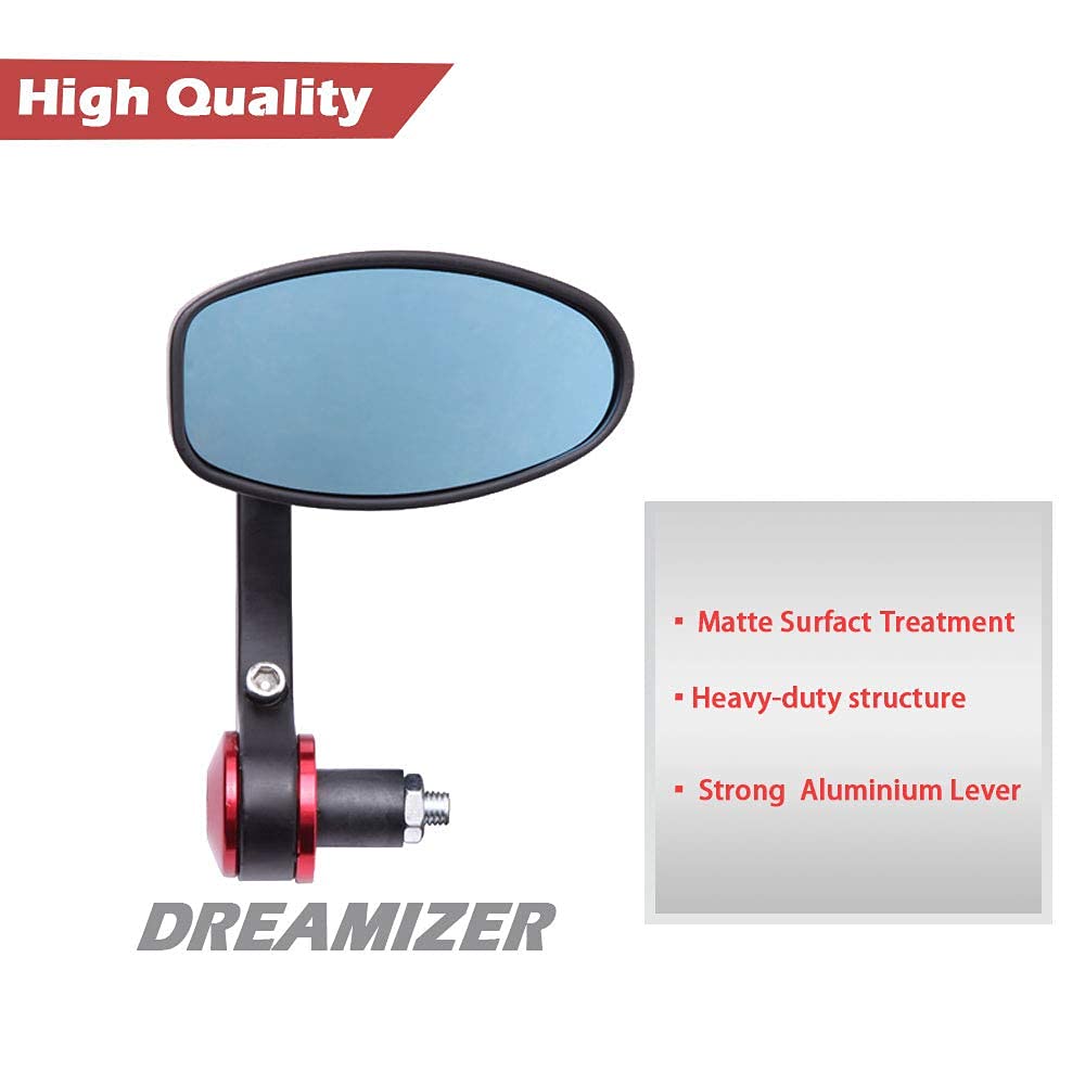 Espejo Retrovisor Moto DREAMIZER Espejo Retrovisor Para Motocicleta, Espejos  Laterales Para Manillar De 7/8 Pulgadas, 0.394 In, Cromado, Universal,  Compatible Con CB 400 750 XT25 XVS VRZ 1800 GT750 CRF450 - Redondo Espejos  Moto Homologados, image size:1000x1000