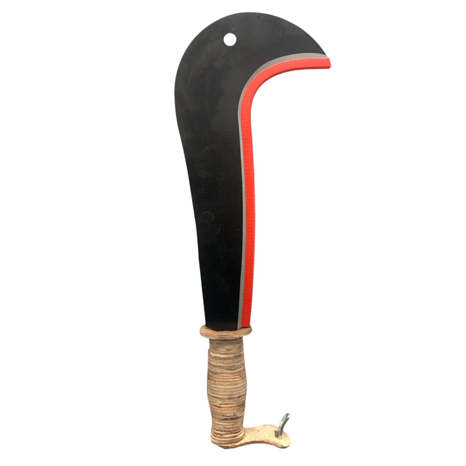 21 SHOP® Roncola 30 cm Manico in Cuoio, Coltello da Canna Falcetto Lama Affilata con Gancio e Protezione, Utensile Agricolo e da Giardinaggio per la cura di piante, alberi e raccolti Tipo "Bergamo"