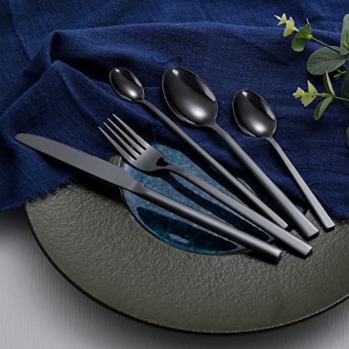 Couverts Service De Table Noir Inoxydable Anti-Rayure Lave-Vaisselle - 2