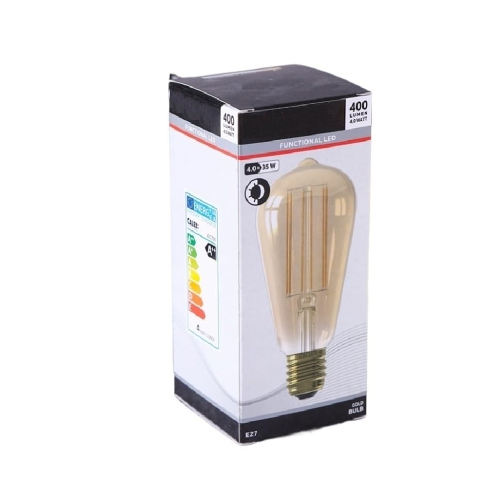 HHF Iluminación del hogar, Paquete de 12, lámpara de filamento LED ST64 4/6/8W AC220V Bombillas Edison ámbar Bombilla LED lámpara Blanca cálida 2700K(8W)