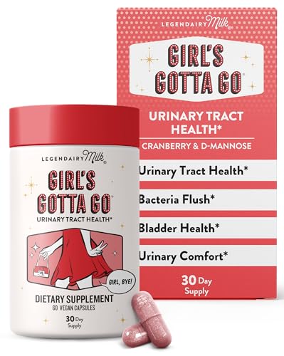 Image of Legendairy Milk Girl's Gotta Go - UTI Support Supplement - Urinary Tract Health for Women - UTI Relief for Women with Sugar-Free Cranberry and D-Mannose, 30 Servings