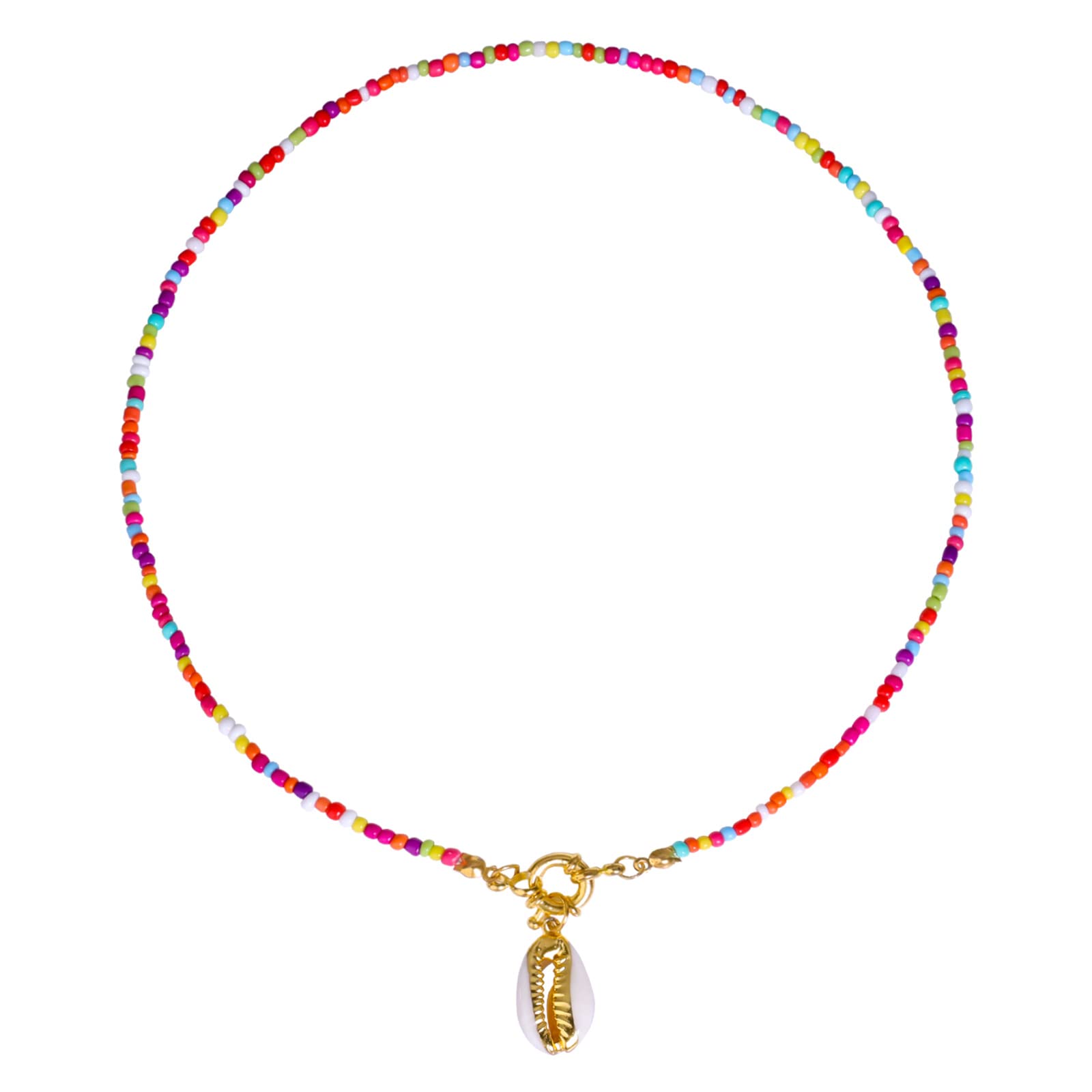 SAVITA Gargantilla de Perlas Collares de Conchas Pequeños Collares de Cuentas Collar de Cuentas de Colores Hechos a Mano Gargantilla de Cuentas de Verano para Mujeres