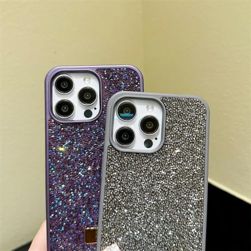 Coque iPhone 14 Pro Max diamant brillant antichoc blanc luxe 13 12 - 4